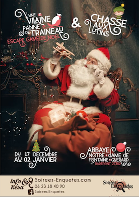 Escape Game de Noël et Chasse aux Lutins à l'abbaye de Fontaine Guérard