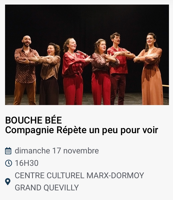 Spectacle a capella : "BOUCHE BÉE", Compagnie Répète un peu pour voir