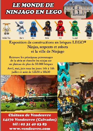 Exposition en LEGO "Le monde de NINJAGO" au château de Vendeuvre