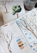 Atelier dessin et aquarelle « L’hiver en couleur » avec Caroline Lainé - les 400 coups