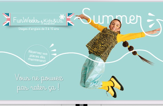 Stage d'Anglais demi-journées : "Fun Weeks : Picnic" avec Kids&Us