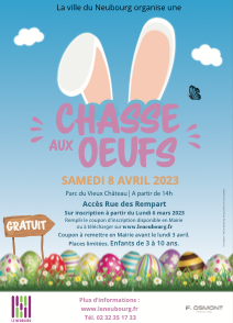 Chasse aux œufs dans le parc du Vieux Château du Neubourg