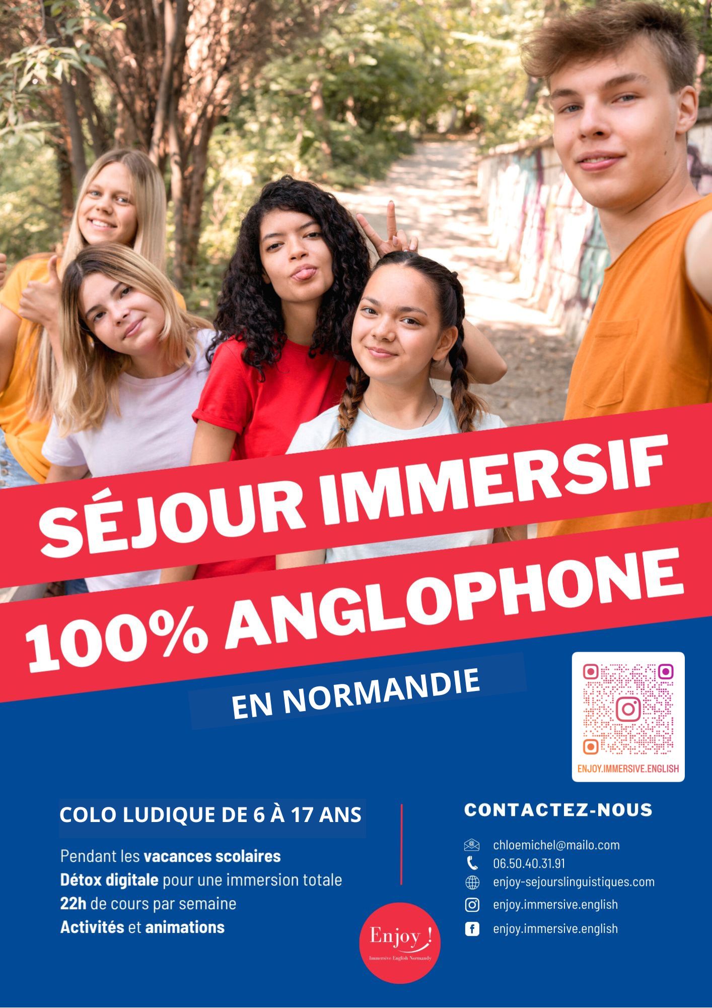 Enjoy ! Colo immersive en anglais & en Normandie !