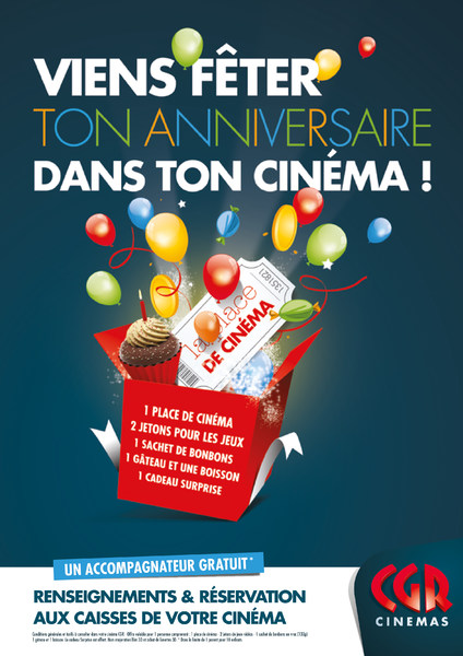Fêter son anniversaire au cinéma, CGR, Cherbourg-en-Cotentin, Manche, Normandie